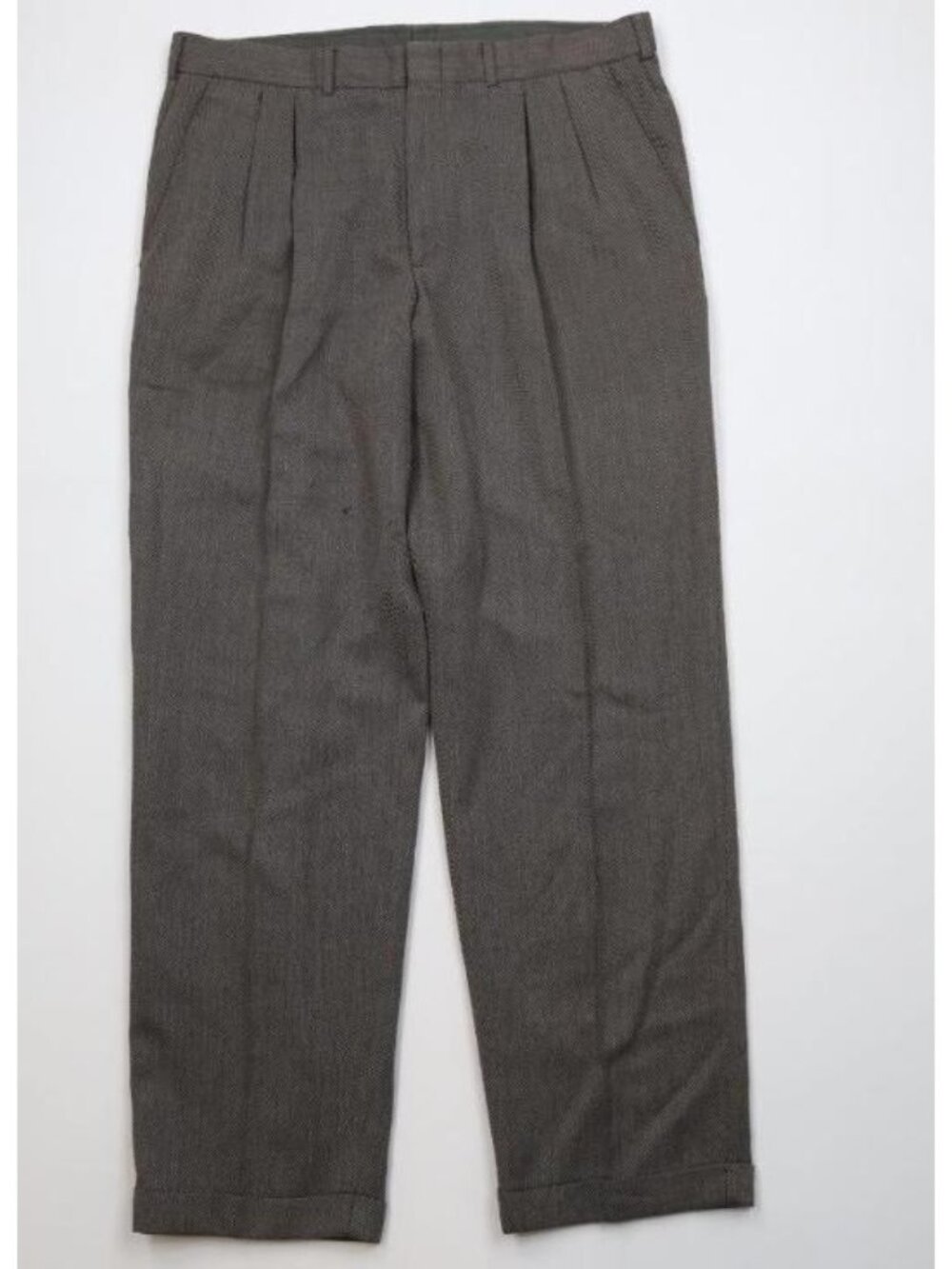 Vintage 90s Streetwear Mens 38x34 Rayon Gabardine Whipcord Wide Leg Chino Pants